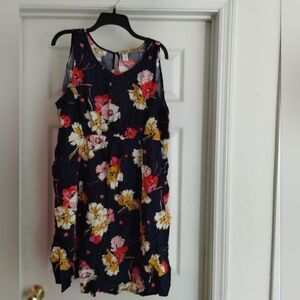 Old Navy Floral Mini Dress - Navy, Red, Yellow